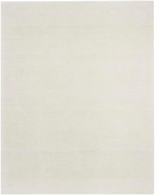 Pure Patterns Ivory PRN01 Wool Contemporary Area Rug - 8 Ft x 10 Ft