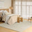 Pure Grids Ivory Beige PGR01 Wool Contemporary Area Rug - 8 Ft x 12 Ft