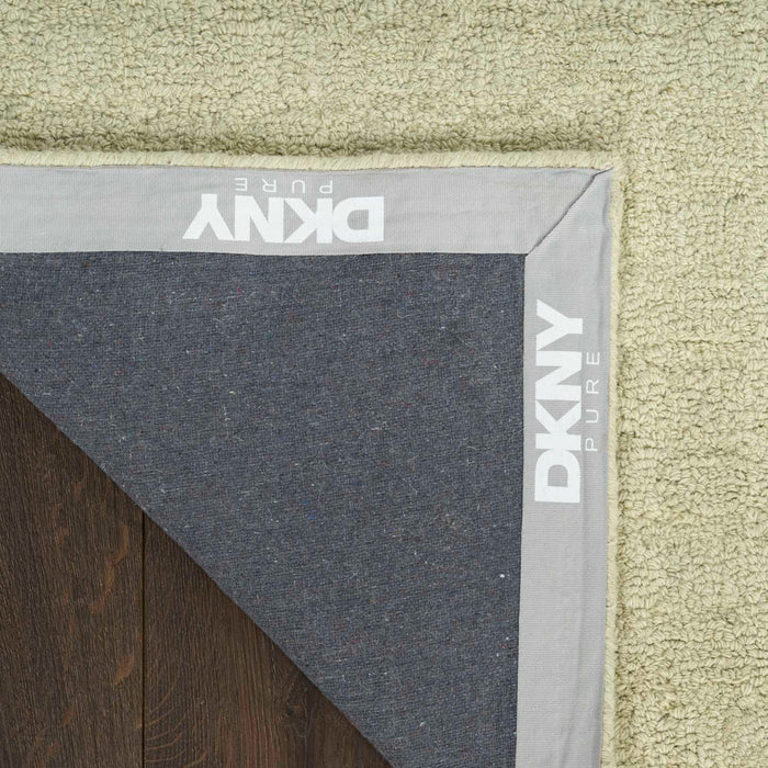 Pure Grids Light Green PGR01 Wool Contemporary Area Rug - 8 Ft x 10 Ft