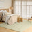 Pure Grids Light Green PGR01 Wool Contemporary Area Rug - 8 Ft x 10 Ft