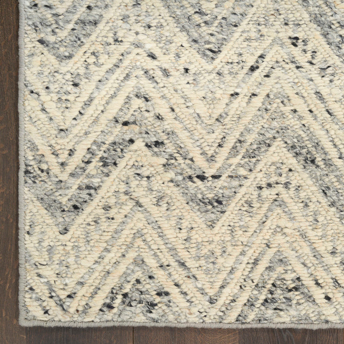Pure Purl Denim Ivory PUU01 Wool Contemporary Area Rug - 10 Ft x 14 Ft