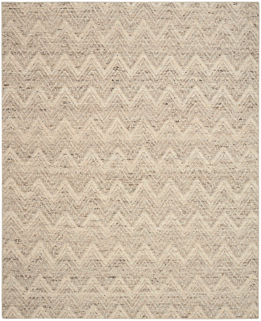 Pure Purl Grey Ivory PUU01 Wool Contemporary Area Rug - 10 Ft x 14 Ft
