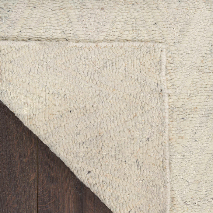Pure Purl Ivory PUU01 Wool Contemporary Area Rug - 10 Ft x 14 Ft