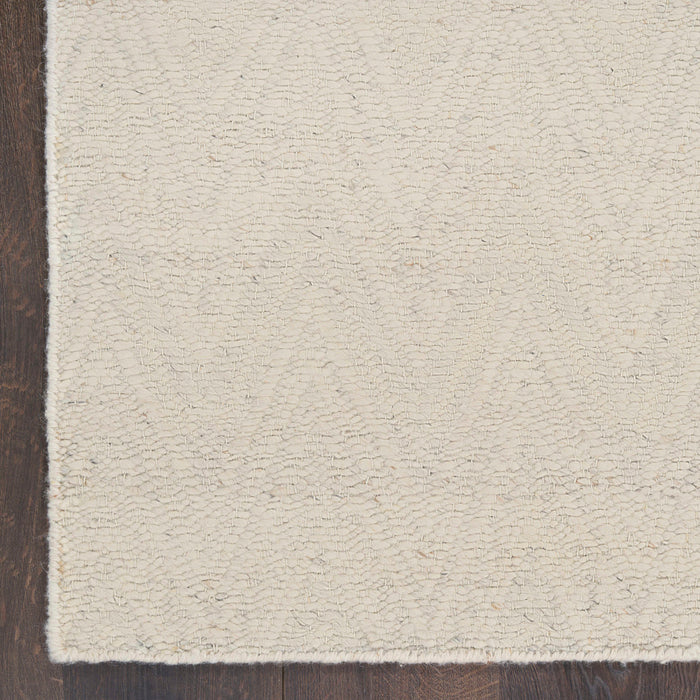Pure Purl Ivory PUU01 Wool Contemporary Area Rug - 8 Ft x 12 Ft