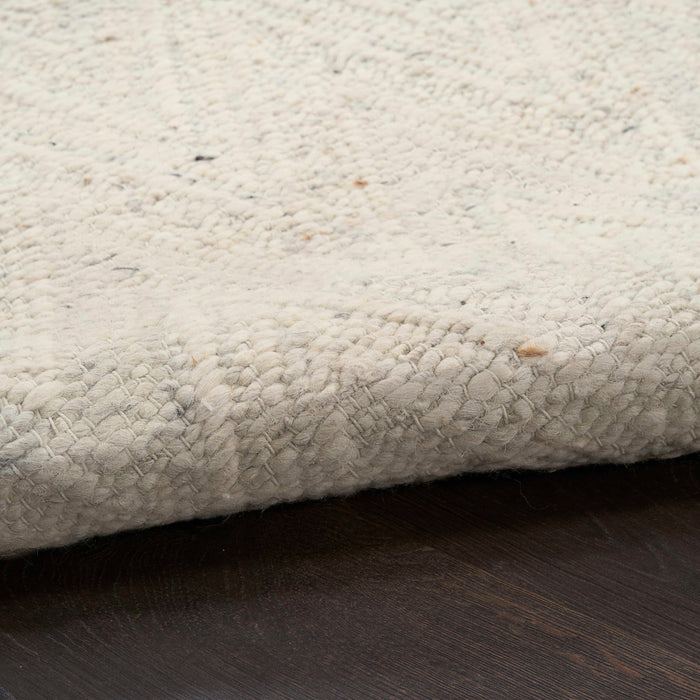 Pure Purl Ivory PUU01 Wool Contemporary Area Rug - 8 Ft x 10 Ft