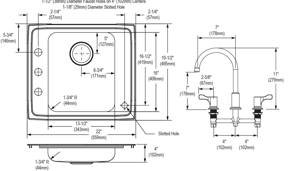 Lustertone Classic  Stainless Steel Kitchen Sink 3