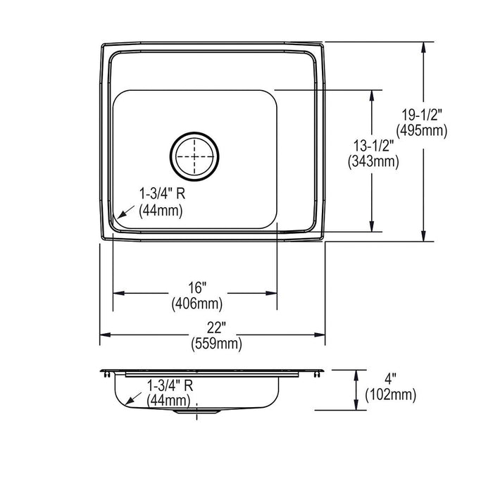 Lustertone Classic  Stainless Steel Kitchen Sink 6