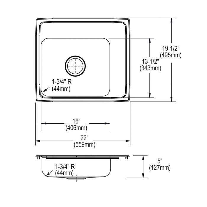 Lustertone Classic  Stainless Steel Kitchen Sink 6