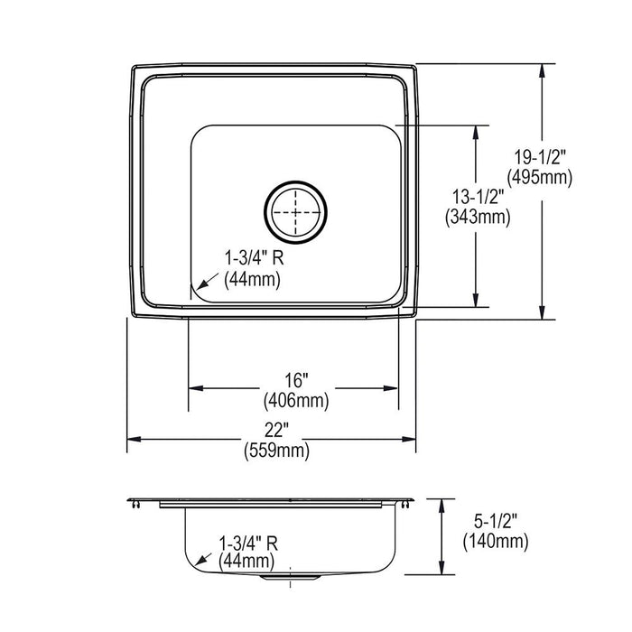 Lustertone Classic  Stainless Steel Kitchen Sink 6