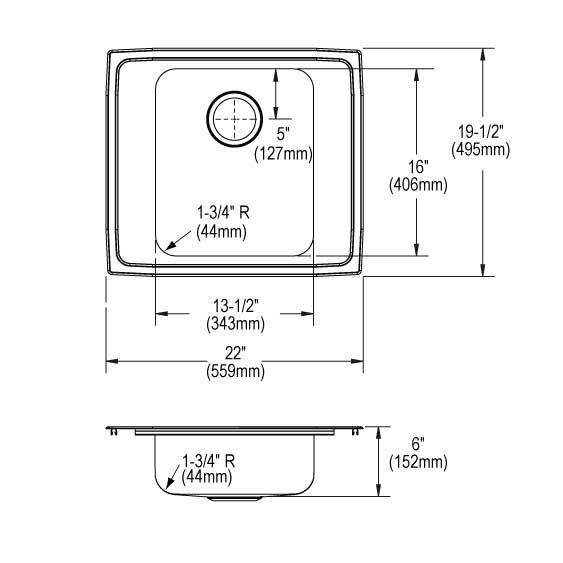 Lustertone Classic  Stainless Steel Kitchen Sink 6