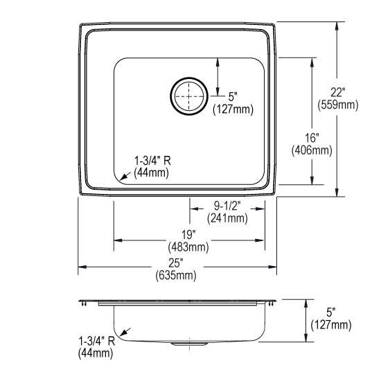 Lustertone Classic  Stainless Steel Kitchen Sink 6