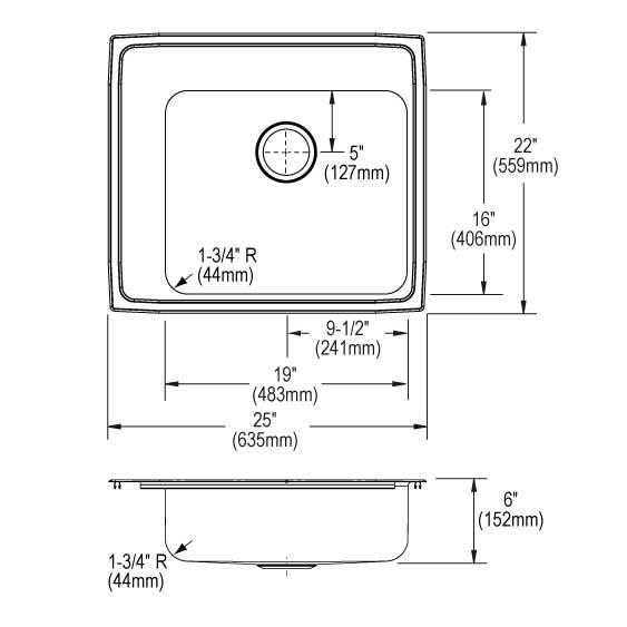 Lustertone Classic  Stainless Steel Kitchen Sink 6
