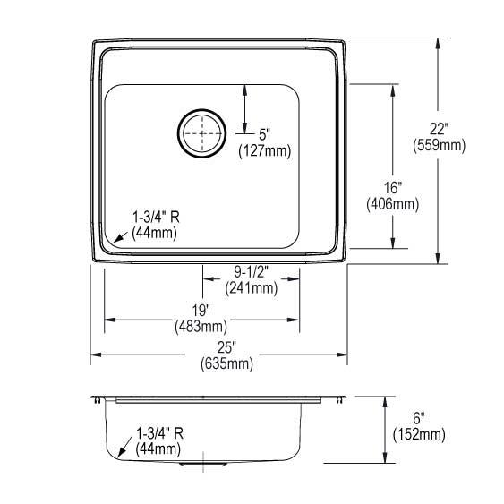 Lustertone Classic  Stainless Steel Kitchen Sink 6
