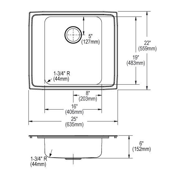 Lustertone Classic  Stainless Steel Kitchen Sink 6