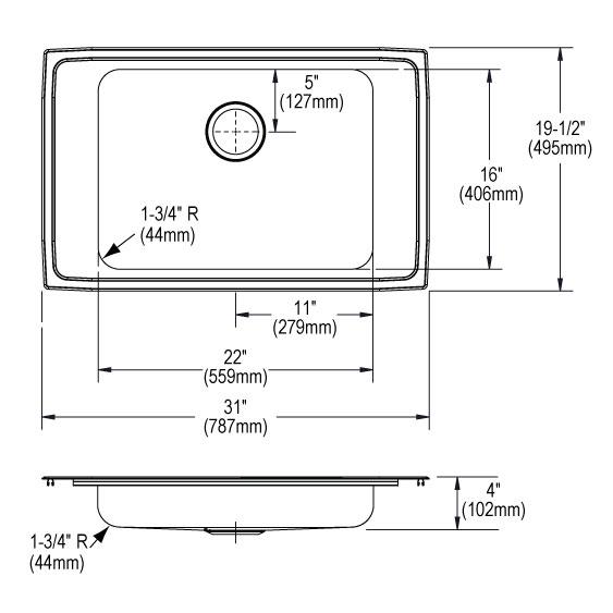 Lustertone Classic  Stainless Steel Kitchen Sink 6