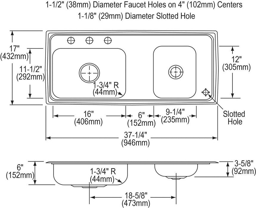 Lustertone Classic  Stainless Steel Kitchen Sink 8