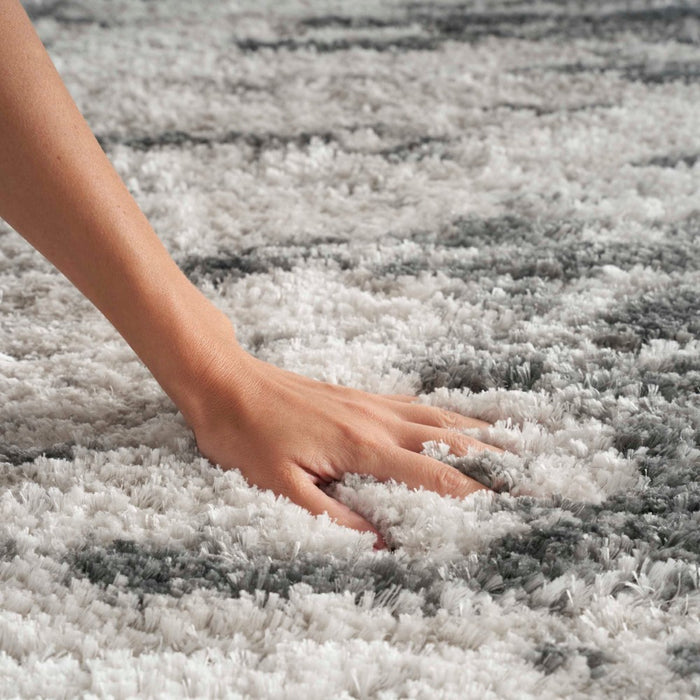 Dreamy Shag Polyester CHAIV Charcoal Ivory