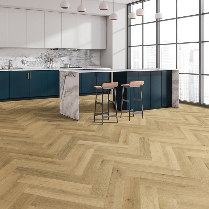 French White Oak Hardwood Tuscany Herringbone Engineered Hardwood Brushed Matte 2