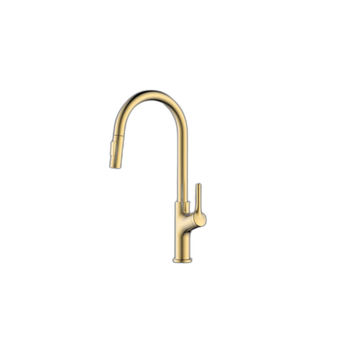Danube Zinc Alloy Brushed Gold Kitchen Faucet Brushed Gold 1