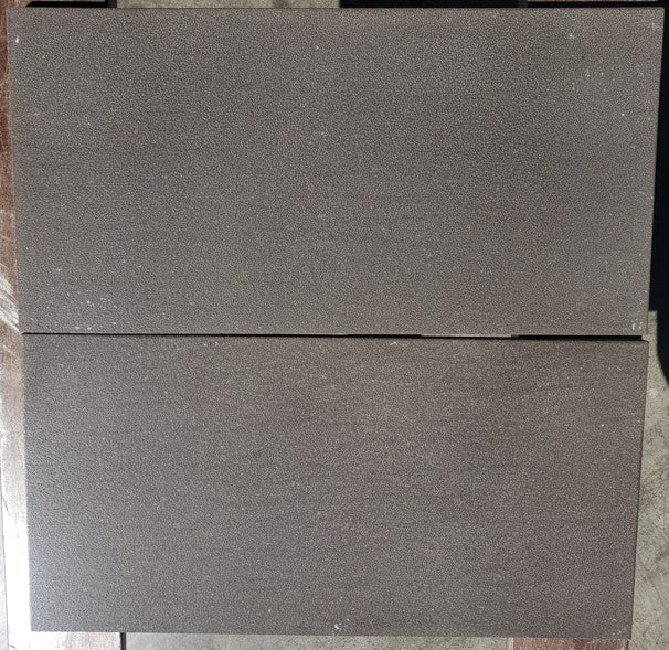 Basalt Gray Leather Basalt Tile - 12" x 24"