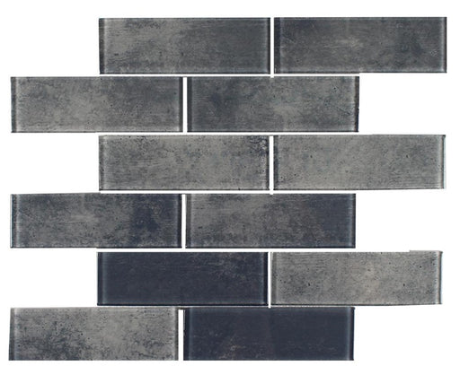 Subway Glass Urban Dark Grey FINSUBW Mosaic Glossy 1