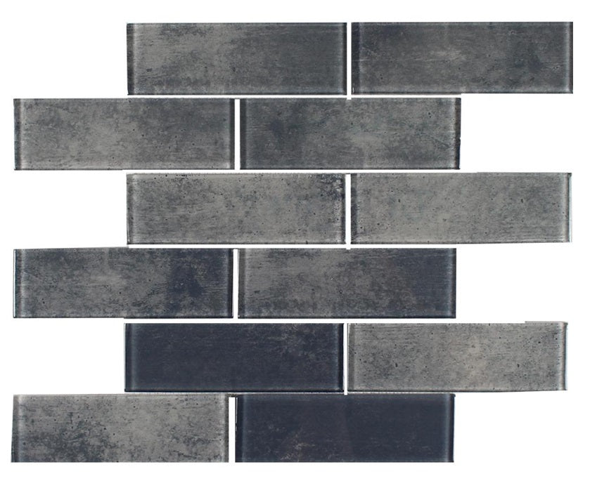 Subway Glass Urban Dark Grey FINSUBW Mosaic Glossy 1