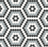 Full Sheet Sample - Soho Dawn Blend Hexagon Porcelain Mosaic - 8.25" x 14.50" Matte