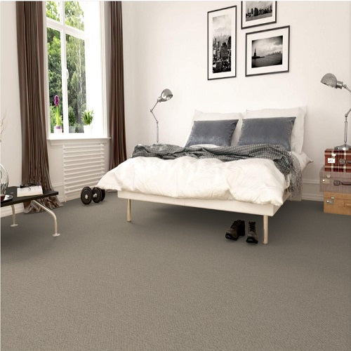 Denali Pewter Textured Polyester