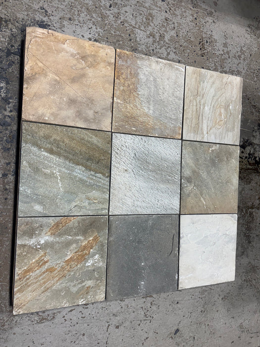 Desert Gold Tumbled Quartzite Tile - 16" x 16" 3