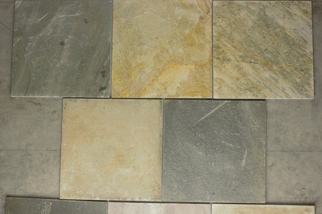 Desert Gold Tumbled Quartzite Tile - 24" x 24"