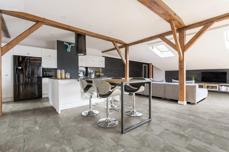 Absolute Dark Grey Porcelain Tile - Matte