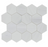 Full Sheet Sample - Bianco Dolomite Hexagon Marble Mosaic - 3" x 3" x 3/8" Polished