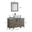 CVC Driftwood Gray Solid Wood with Basin Engineered Marble Top and Mirror CVC24 Bathroom Cabinet - 48" x 18.5" x 36"