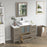 CVC Driftwood Gray Solid Wood with Basin Engineered Marble Top and Mirror CVC24 Bathroom Cabinet - 48" x 18.5" x 36"