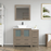 CVC Solid Wood Driftwood Gray Bathroom Cabinet Driftwood Gray