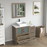 CVC Solid Wood Driftwood Gray Bathroom Cabinet Driftwood Gray