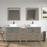 CVC Solid Wood Driftwood Gray Bathroom Cabinet Driftwood Gray