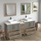 CVC Solid Wood Driftwood Gray Bathroom Cabinet Driftwood Gray