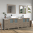 CVC Solid Wood Driftwood Gray Bathroom Cabinet Driftwood Gray