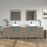 CVC Solid Wood Driftwood Gray Bathroom Cabinet Driftwood Gray