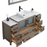 CVC Solid Wood Driftwood Gray Bathroom Cabinet Driftwood Gray