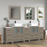 CVC Solid Wood Driftwood Gray Bathroom Cabinet Driftwood Gray 2