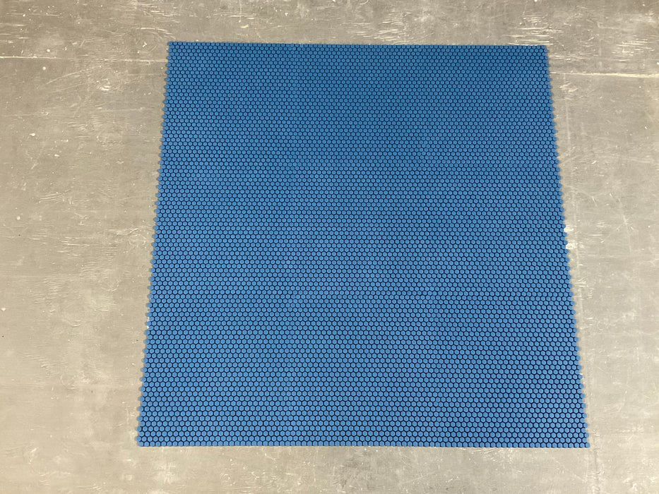 Geometro Solid H1 Dusk Recycled Glass Mosaic - 3/8" Hexagon Matte 3