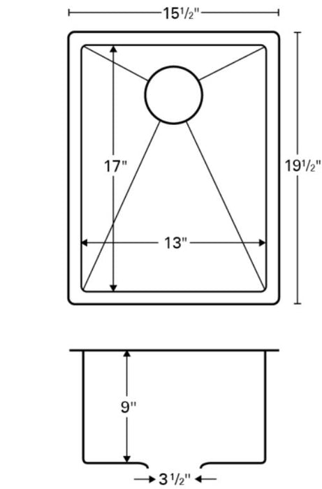 Stainless Steel Stainless Steel Bar Sink 2