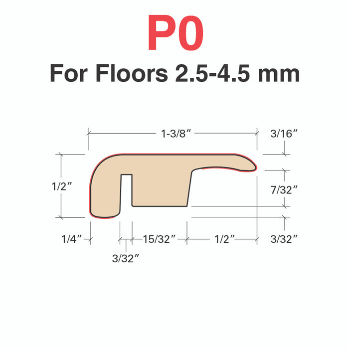 Standard Color Vinyl Golden Oak Moisture Proof End Cap Aluminum Oxide 2