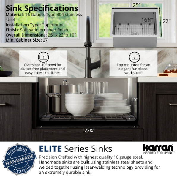 Stainless Steel Stainless Steel Kitchen Sink Satin Brushed 7