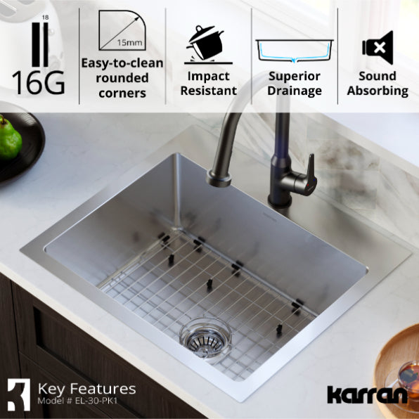 Stainless Steel Stainless Steel Kitchen Sink Satin Brushed 8
