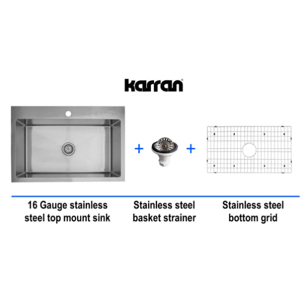 Stainless Steel Stainless Steel Kitchen Sink Satin Brushed 3