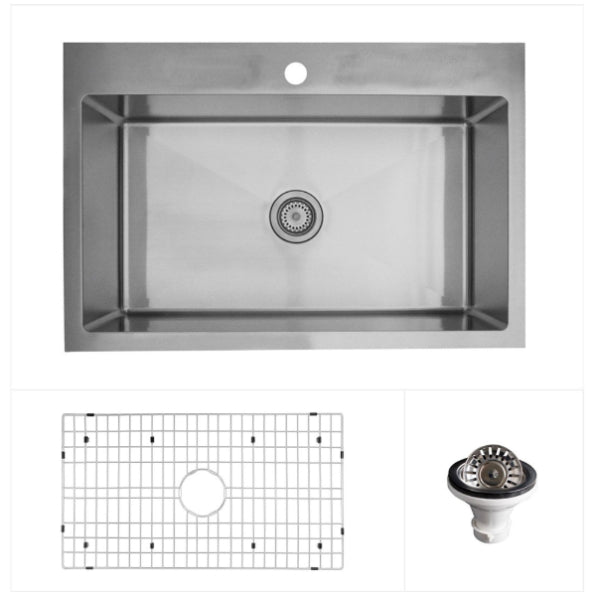 Stainless Steel Stainless Steel Kitchen Sink Satin Brushed 1