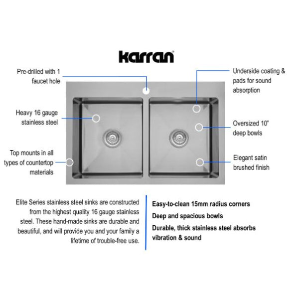 Stainless Steel Stainless Steel Kitchen Sink Satin Brushed 3
